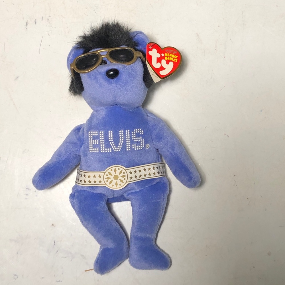 TY Beanie Baby BEANIE HAWAII Elvis Bear (8.5 inch) Clean W Tag